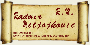 Radmir Miljojković vizit kartica